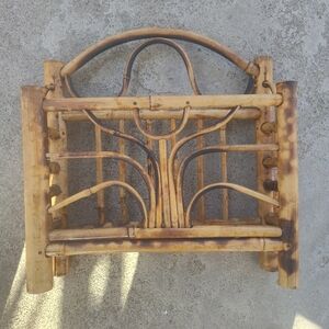 Vintage Bamboo Letter Holder Desk Wall Caddy Rattan MCM TIKI